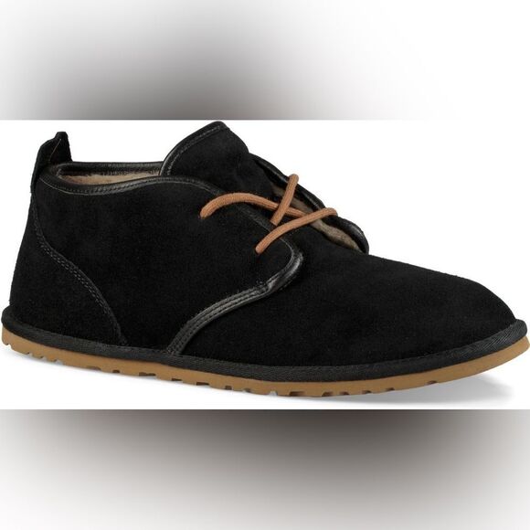 Men’s Ugg Maksim Black Suede Lace Up Boot Shoe Size 18 - Picture 1 of 9